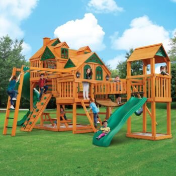 Gorilla Playsets Amber 23'W x 23'D x 13'H Everest Elite Swing Set
